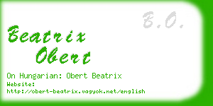 beatrix obert business card